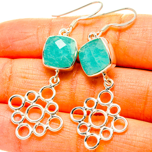 Amazonite Earrings handcrafted by Ana Silver Co - EARR431540
