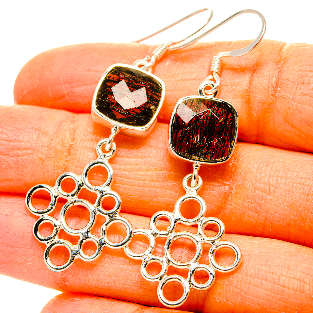 Tourmalinated Quartz Earrings handcrafted by Ana Silver Co - EARR431546