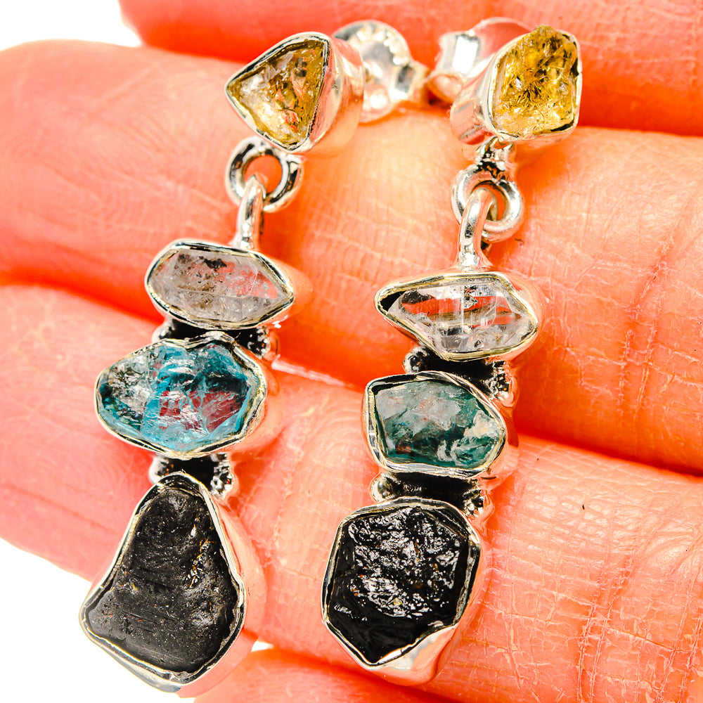 Tektite Earrings handcrafted by Ana Silver Co - EARR431565