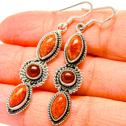 Sponge Coral Earrings handcrafted by Ana Silver Co - EARR431571