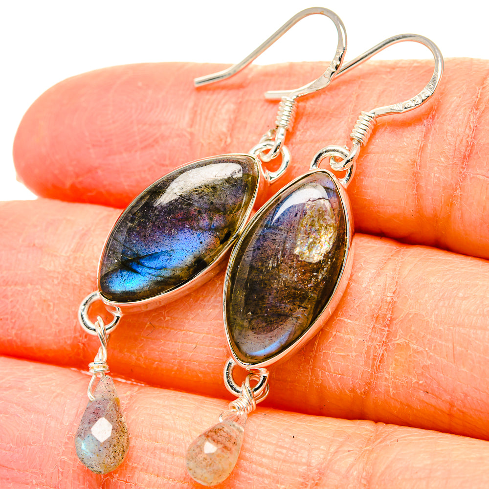 Labradorite Earrings handcrafted by Ana Silver Co - EARR431573