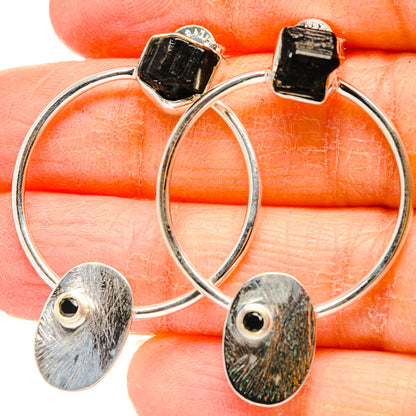 Black Tourmaline Earrings handcrafted by Ana Silver Co - EARR431576