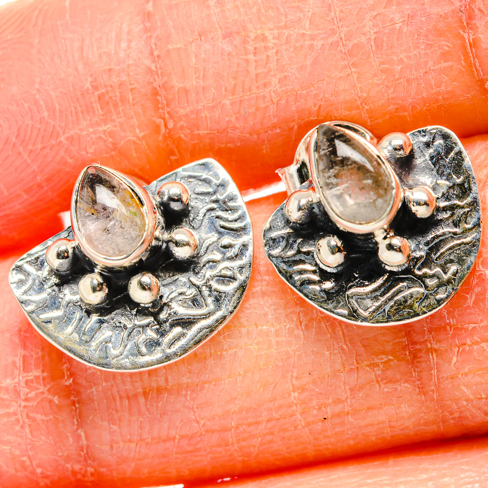 Rutilated Quartz Earrings handcrafted by Ana Silver Co - EARR431579