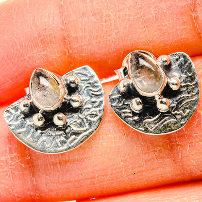Rutilated Quartz Earrings handcrafted by Ana Silver Co - EARR431579