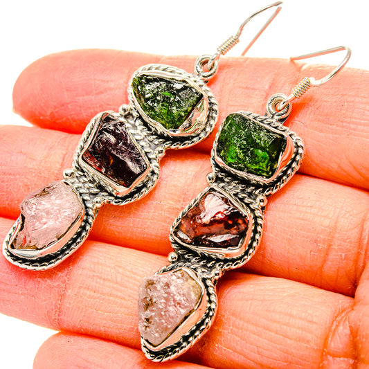 Chrome Diopside Earrings handcrafted by Ana Silver Co - EARR431581