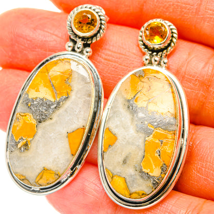 Brecciated Mookaite, Citrine Earrings handcrafted by Ana Silver Co - EARR428553