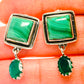 Malachite, Green Onyx Earrings handcrafted by Ana Silver Co - EARR428559