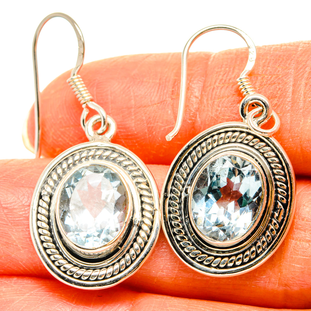 Blue Topaz Earrings handcrafted by Ana Silver Co - EARR428561