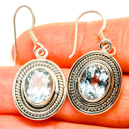 Blue Topaz Earrings handcrafted by Ana Silver Co - EARR428561