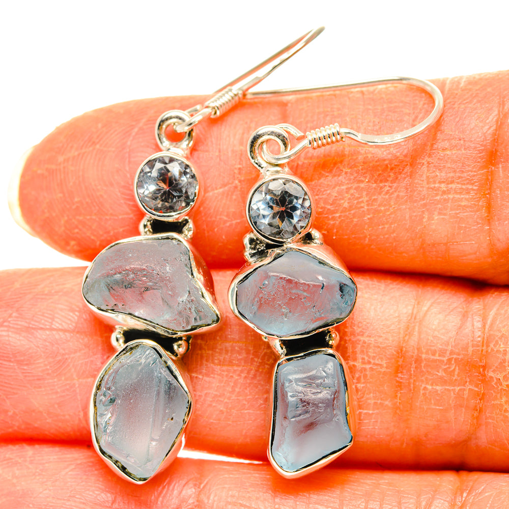 Aquamarine, Blue Topaz Earrings handcrafted by Ana Silver Co - EARR428564
