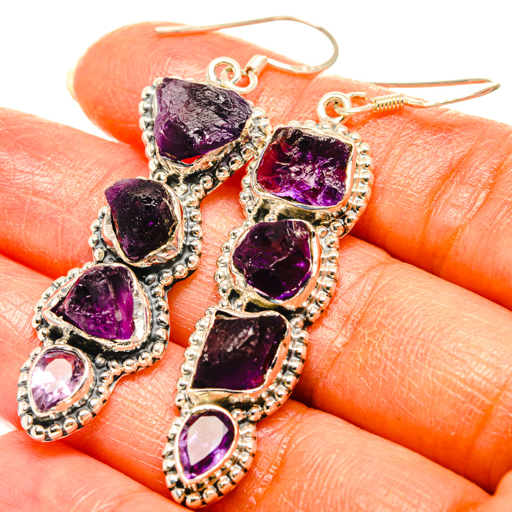 Amethyst Earrings handcrafted by Ana Silver Co - EARR428586