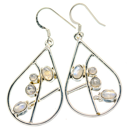 Rainbow Moonstone Earrings handcrafted by Ana Silver Co - EARR423569