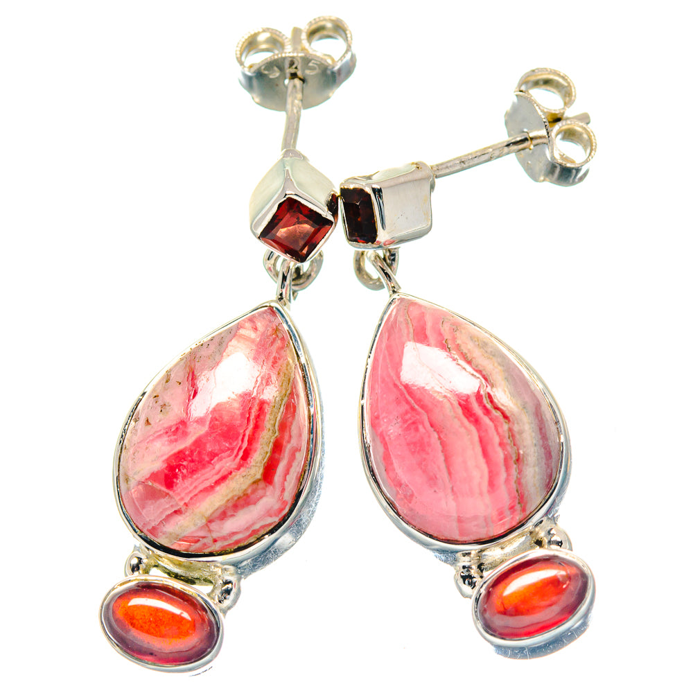 Rhodochrosite Earrings handcrafted by Ana Silver Co - EARR423577