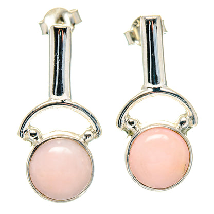 Pink Opal Earrings handcrafted by Ana Silver Co - EARR423580