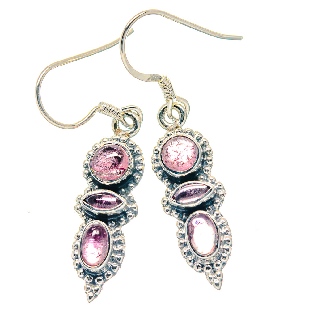 Pink Tourmaline Earrings handcrafted by Ana Silver Co - EARR423586