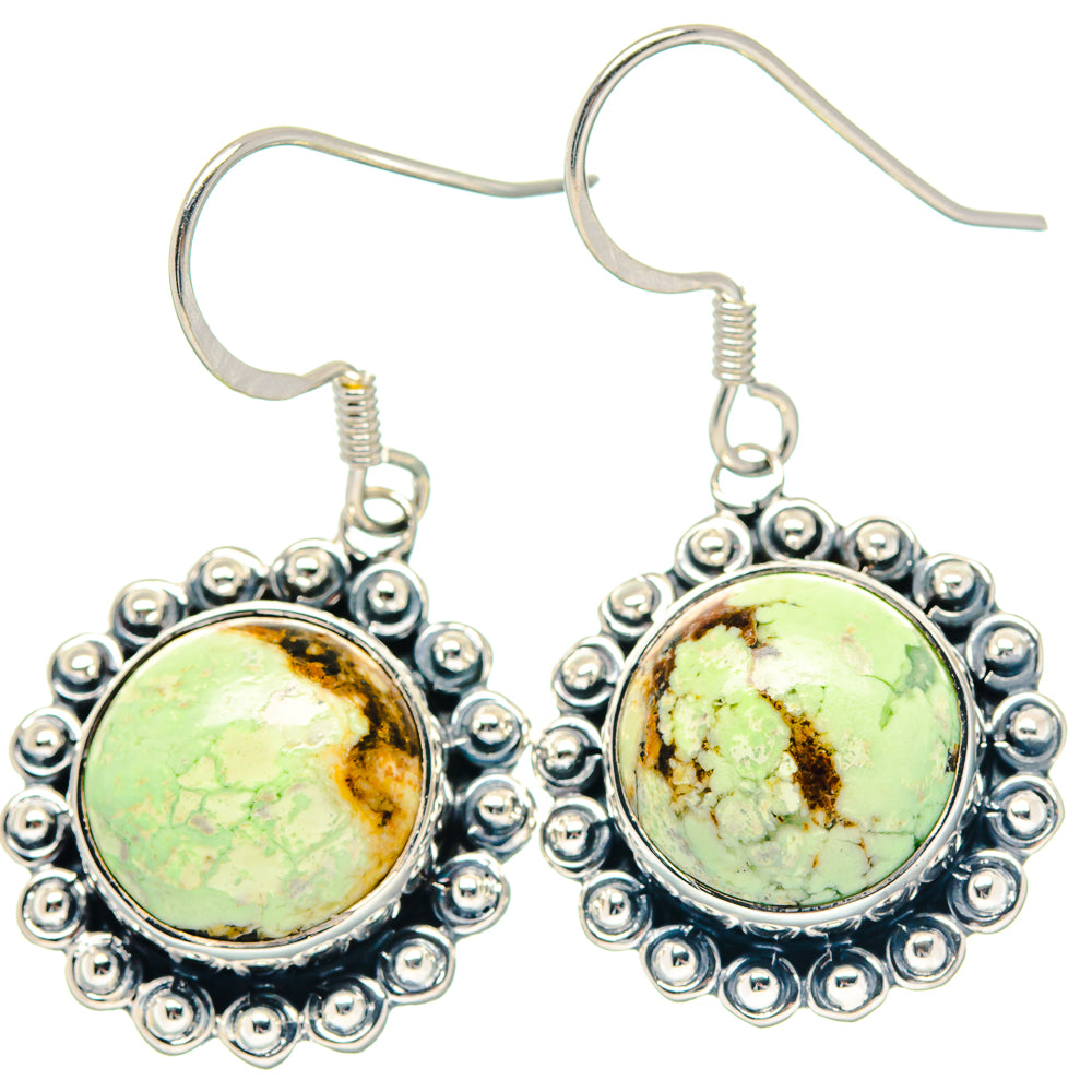 Lemon Chrysoprase Earrings handcrafted by Ana Silver Co - EARR423592