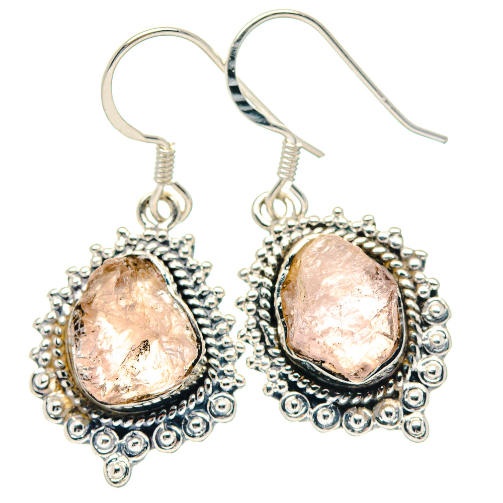 Rose Quartz Earrings handcrafted by Ana Silver Co - EARR423594