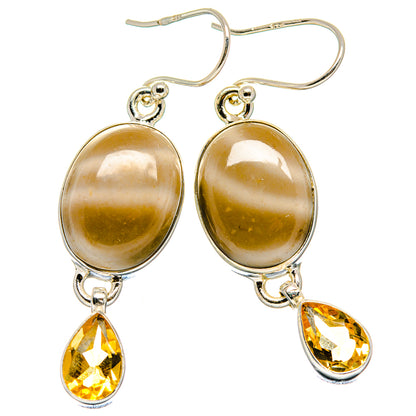 Striped Flint Earrings handcrafted by Ana Silver Co - EARR423616