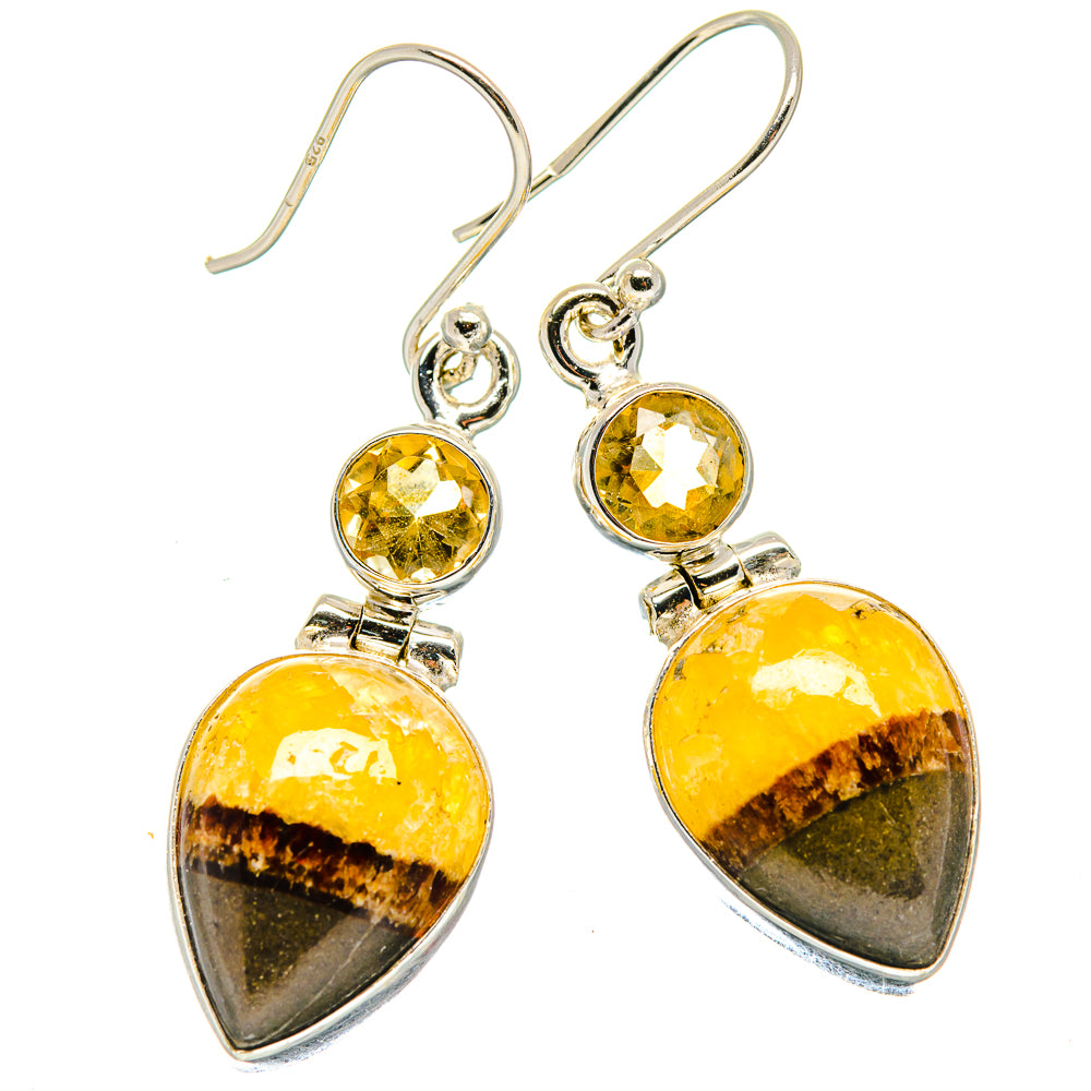 Septarian Nodule Earrings handcrafted by Ana Silver Co - EARR423633