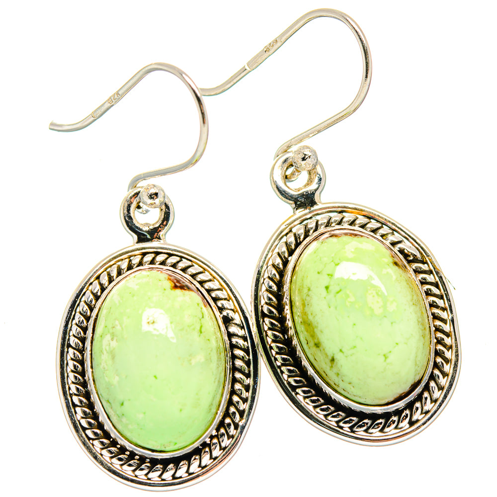 Lemon Chrysoprase Earrings handcrafted by Ana Silver Co - EARR423651
