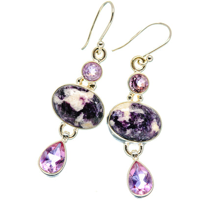 Lepidolite Earrings handcrafted by Ana Silver Co - EARR423656