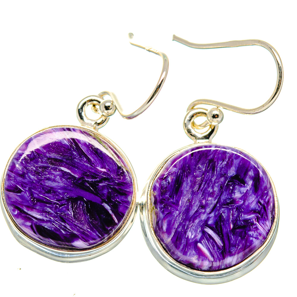 Charoite Earrings handcrafted by Ana Silver Co - EARR423657