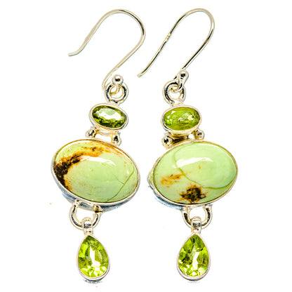 Lemon Chrysoprase Earrings handcrafted by Ana Silver Co - EARR423658