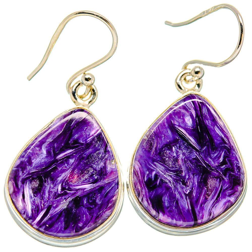 Charoite Earrings handcrafted by Ana Silver Co - EARR423675