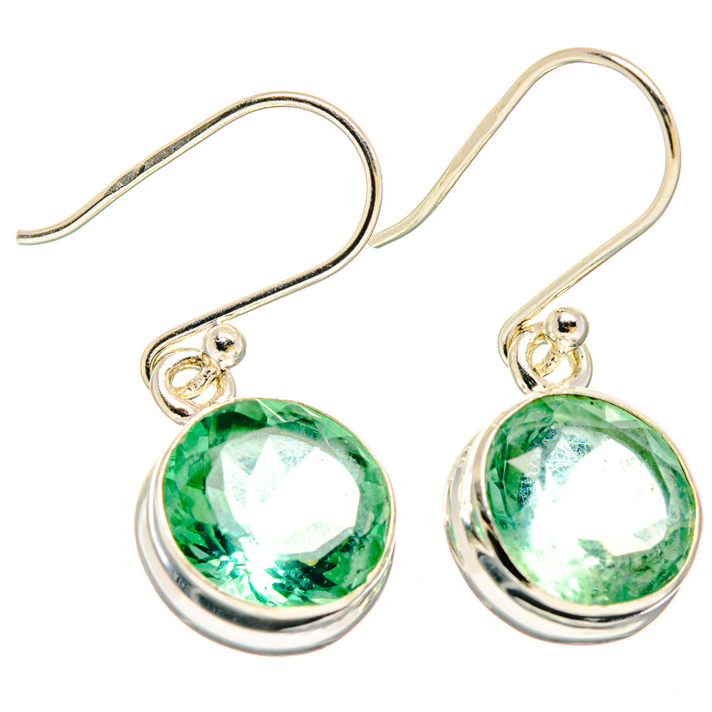 Green Fluorite Earrings handcrafted by Ana Silver Co - EARR423682