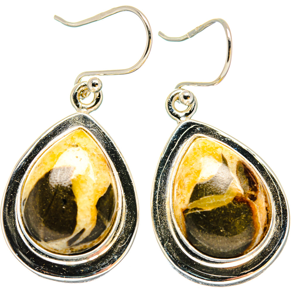 Septarian Nodule Earrings handcrafted by Ana Silver Co - EARR423686