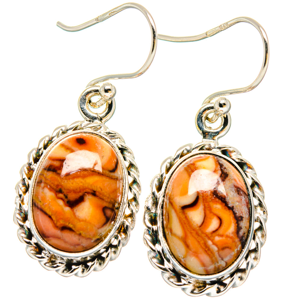 Wild Horse Jasper Earrings handcrafted by Ana Silver Co - EARR423687