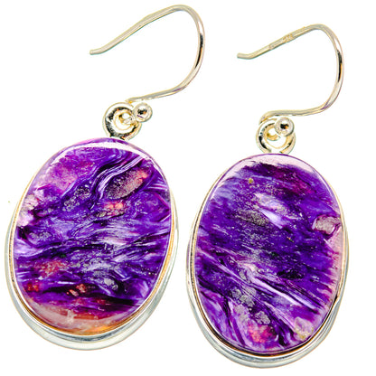 Charoite Earrings handcrafted by Ana Silver Co - EARR423696 - Photo 2