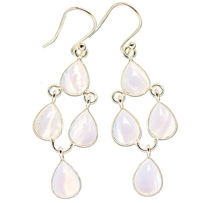 Rainbow Moonstone Earrings handcrafted by Ana Silver Co - EARR423698