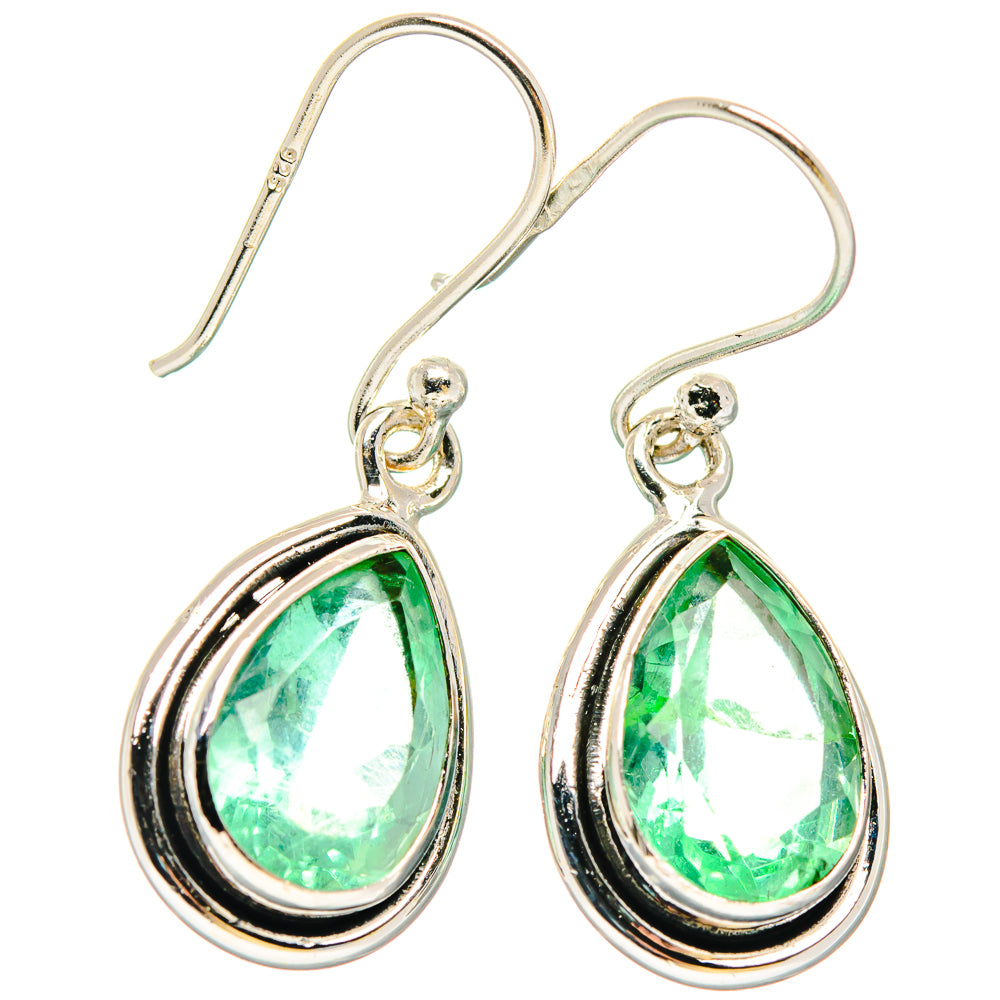 Green Fluorite Earrings handcrafted by Ana Silver Co - EARR423700