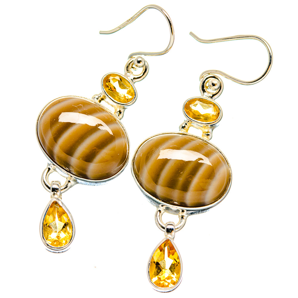 Striped Flint Earrings handcrafted by Ana Silver Co - EARR423707