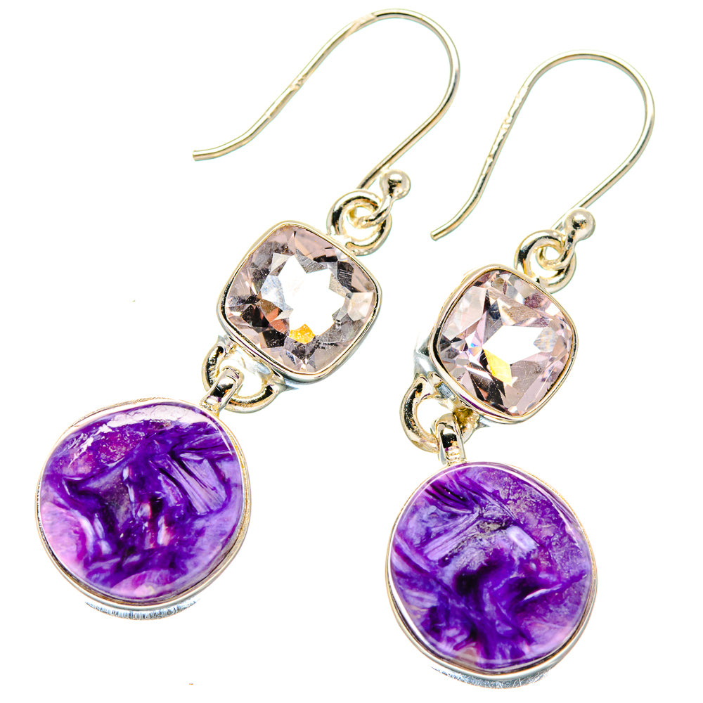 Charoite Earrings handcrafted by Ana Silver Co - EARR423712