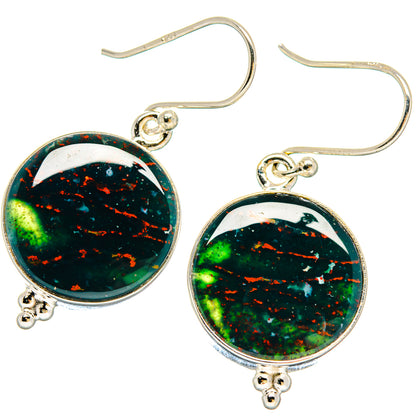 Bloodstone Earrings handcrafted by Ana Silver Co - EARR423713