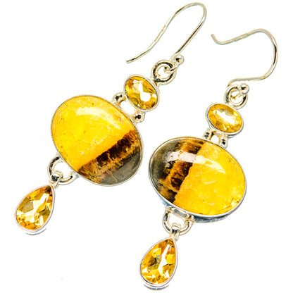 Septarian Nodule Earrings handcrafted by Ana Silver Co - EARR423714