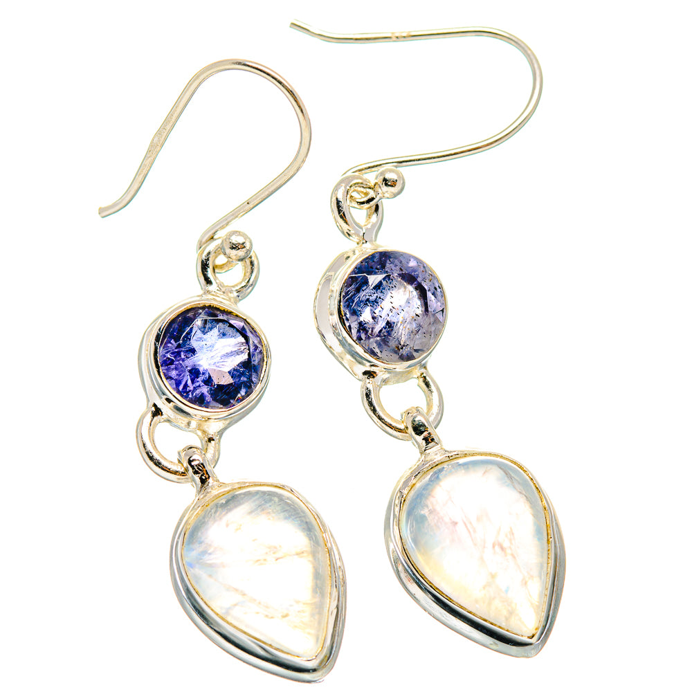 Rainbow Moonstone Earrings handcrafted by Ana Silver Co - EARR423717