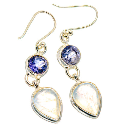 Rainbow Moonstone Earrings handcrafted by Ana Silver Co - EARR423717