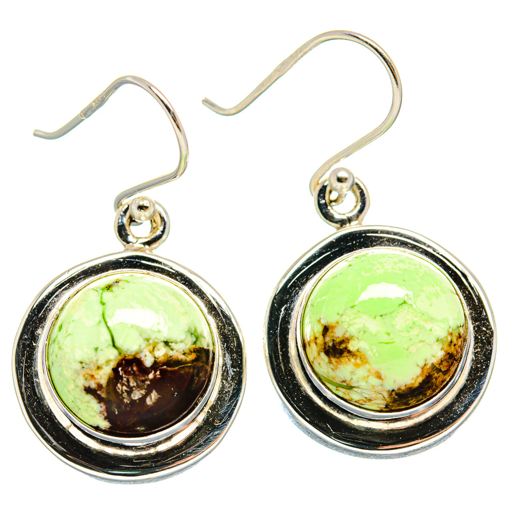 Lemon Chrysoprase Earrings handcrafted by Ana Silver Co - EARR423719