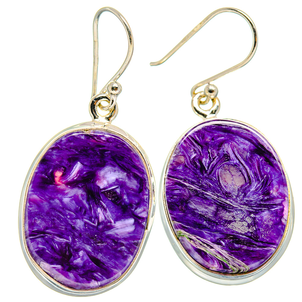 Charoite Earrings handcrafted by Ana Silver Co - EARR423737