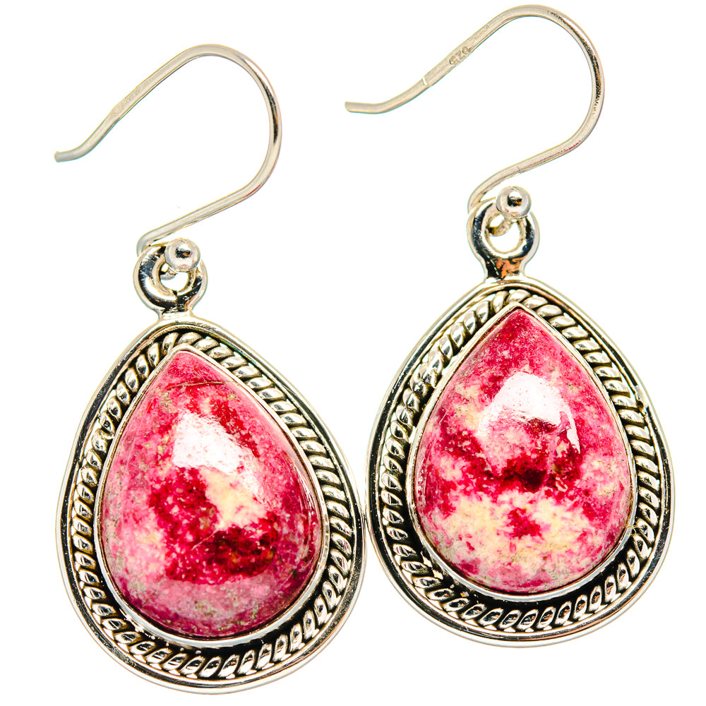 Thulite Earrings handcrafted by Ana Silver Co - EARR423741