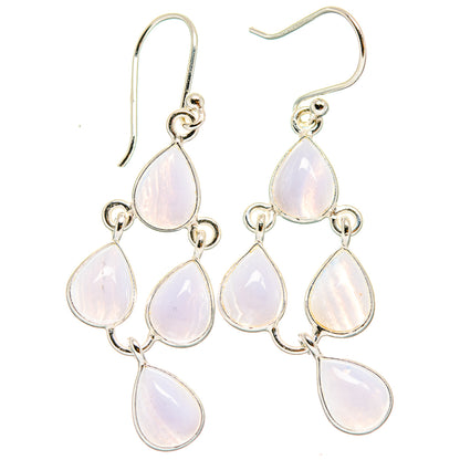 Blue Lace Agate Earrings handcrafted by Ana Silver Co - EARR423744