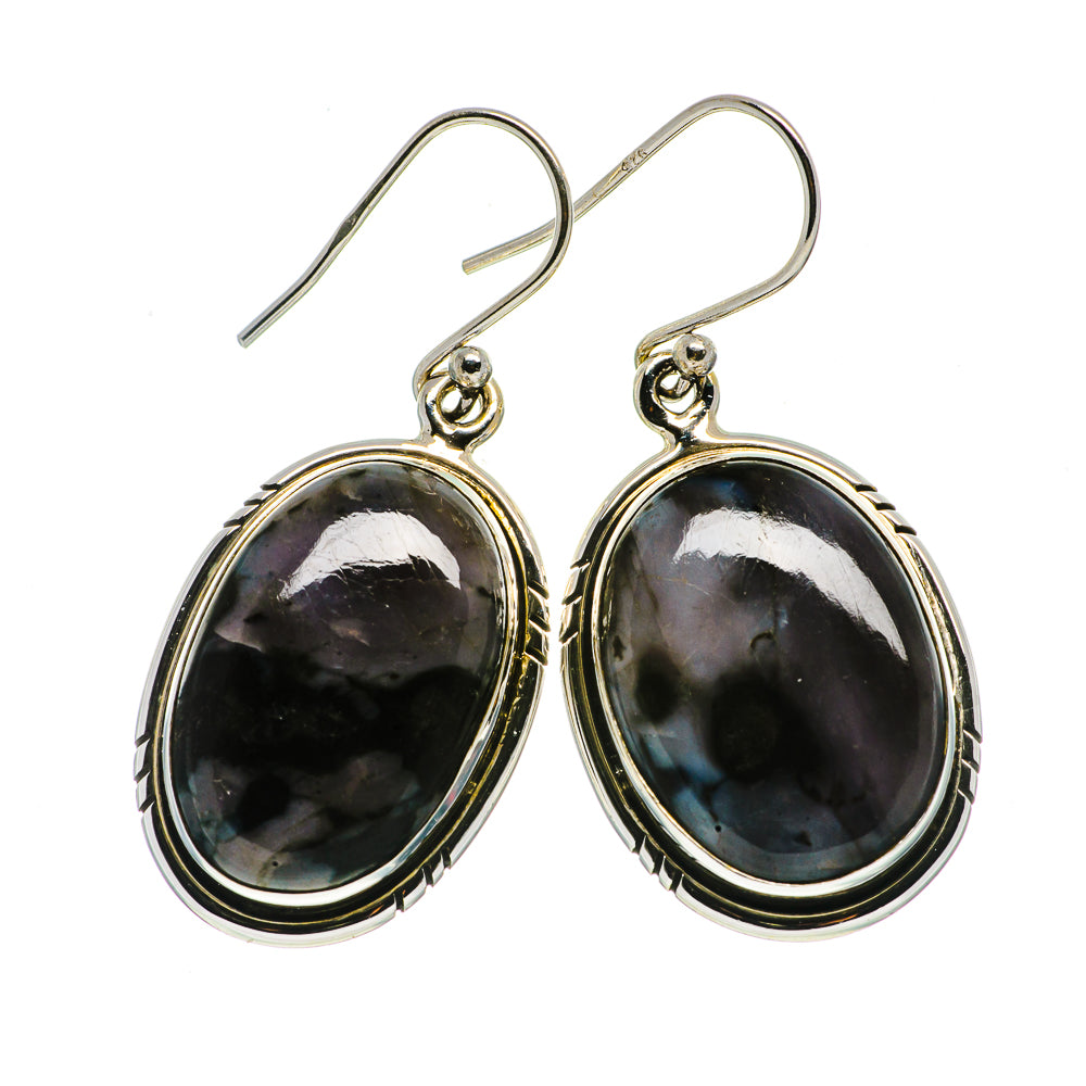Gabbro Stone Earrings handcrafted by Ana Silver Co - EARR395769