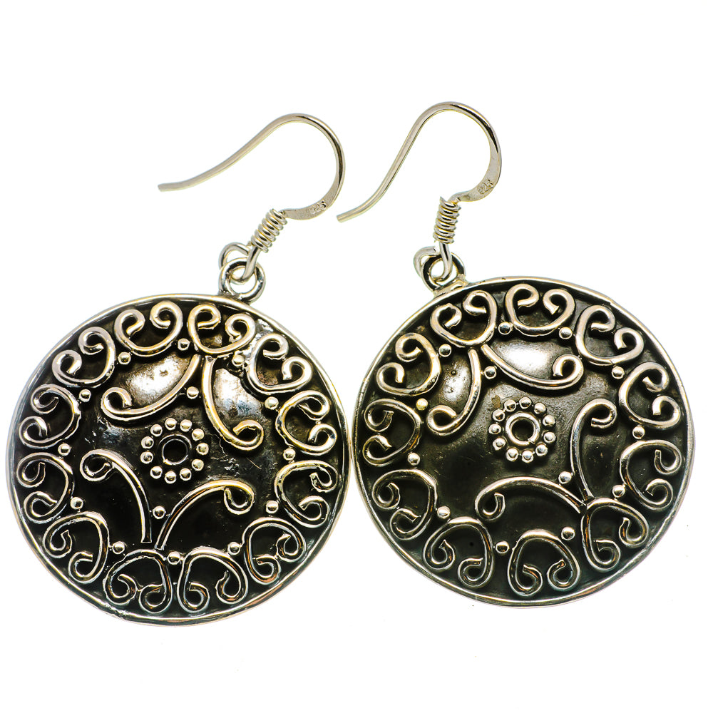 Floral Pattern Earrings handcrafted by Ana Silver Co - EARR400375
