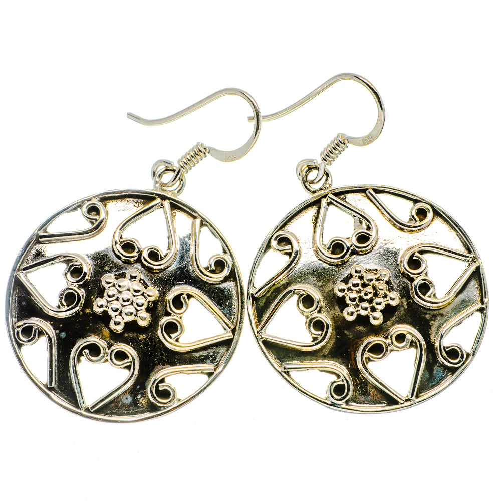Floral Pattern Earrings handcrafted by Ana Silver Co - EARR400377