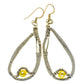 Yellow Cultured Pearl Earrings handcrafted by Ana Silver Co - EARR400520