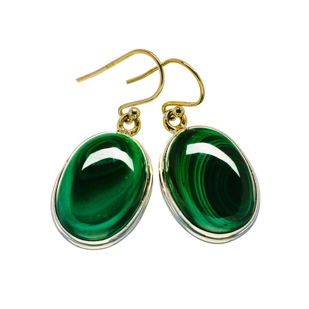 Malachite Earrings handcrafted by Ana Silver Co - EARR404114