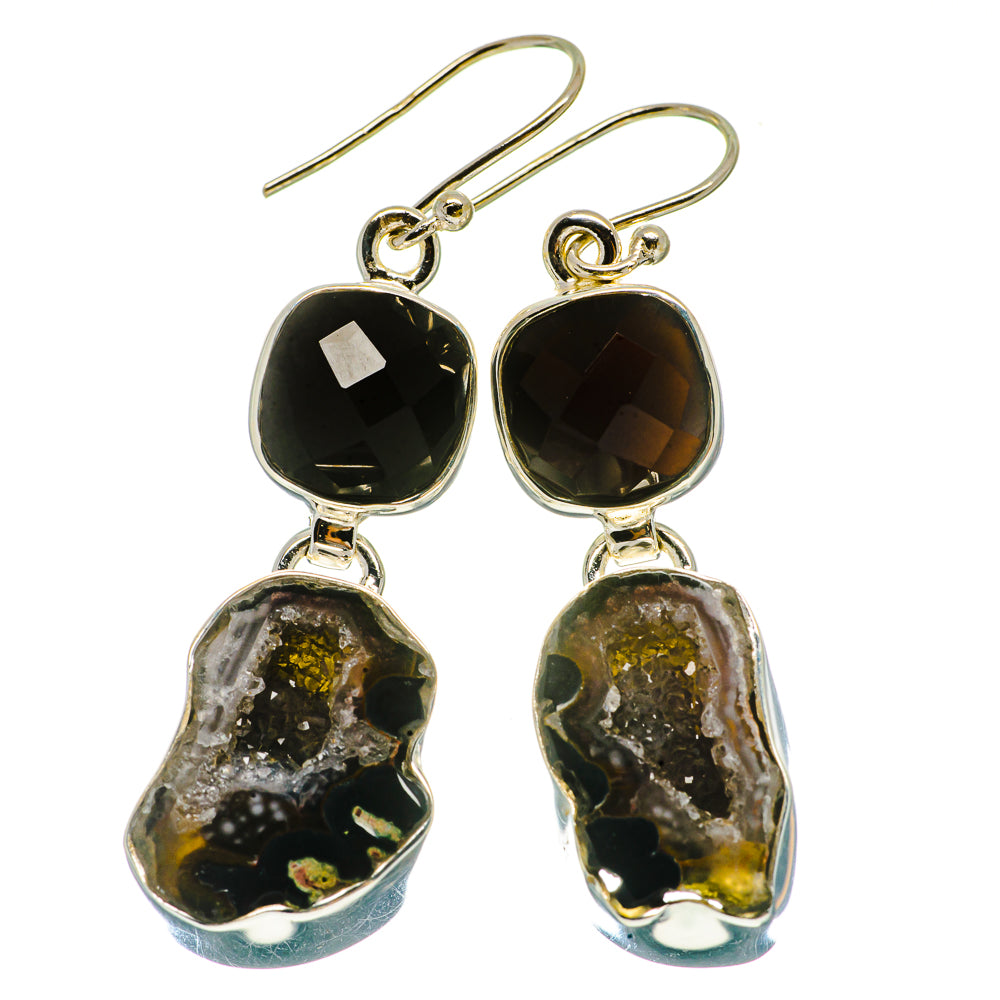 Coconut Geode Druzy Earrings handcrafted by Ana Silver Co - EARR404541